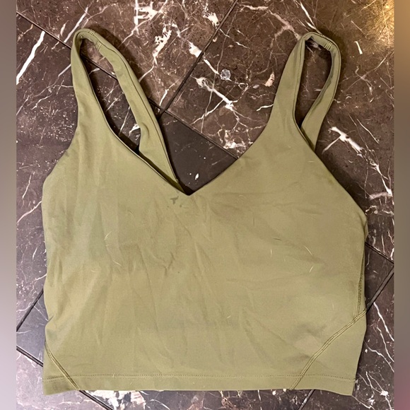 EUC Olive green lululemon align tank top 8 - Picture 4 of 4